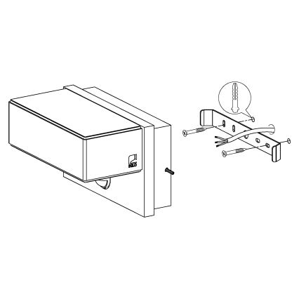 Eglo - Udendørs LED væglampe med sensor 2xLED/5,6W/230V IP44