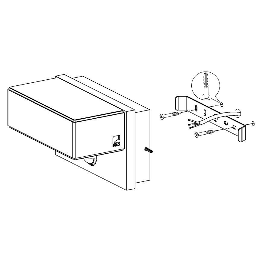 Eglo - Udendørs LED væglampe med sensor 2xLED/5,6W/230V IP44