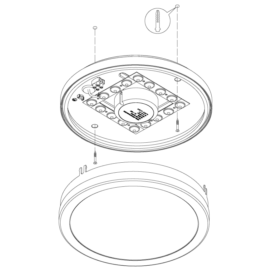 Eglo 97237 - Dæmpbar LED-badeværelsesloftlampe LOCANA-C LED/14W/230V IP44 antracit
