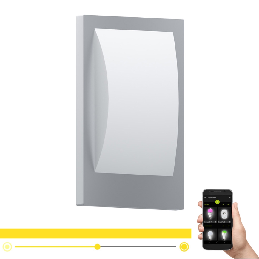 Eglo 97239 - LED dæmpbart udendørsarmatur VERRES-C 1xE27/9W/230V IP44 mat krom