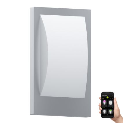 Eglo - LED Dæmpbar udendørs væglampe 1xE27/9W/230V IP44 mat krom
