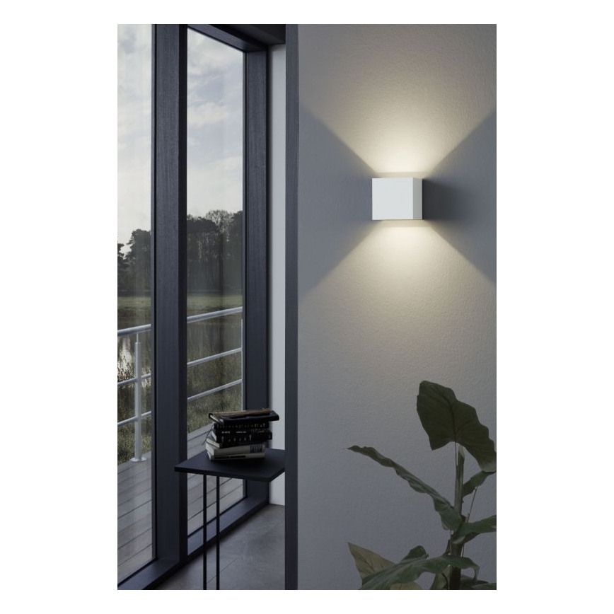 Eglo - Udendørs LED væglampe 2xLED/3,3W/230V hvid IP54