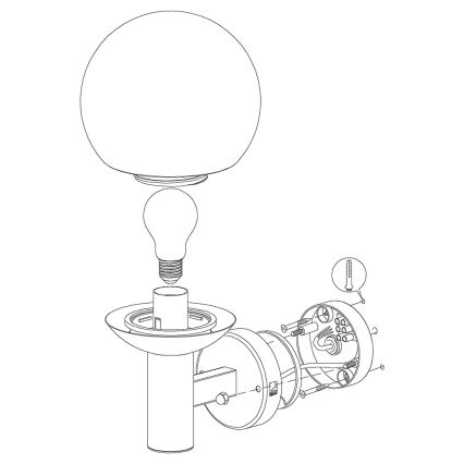 Eglo - Udendørs LED væglampe NISIA-C 1xE27/9W/230V IP44