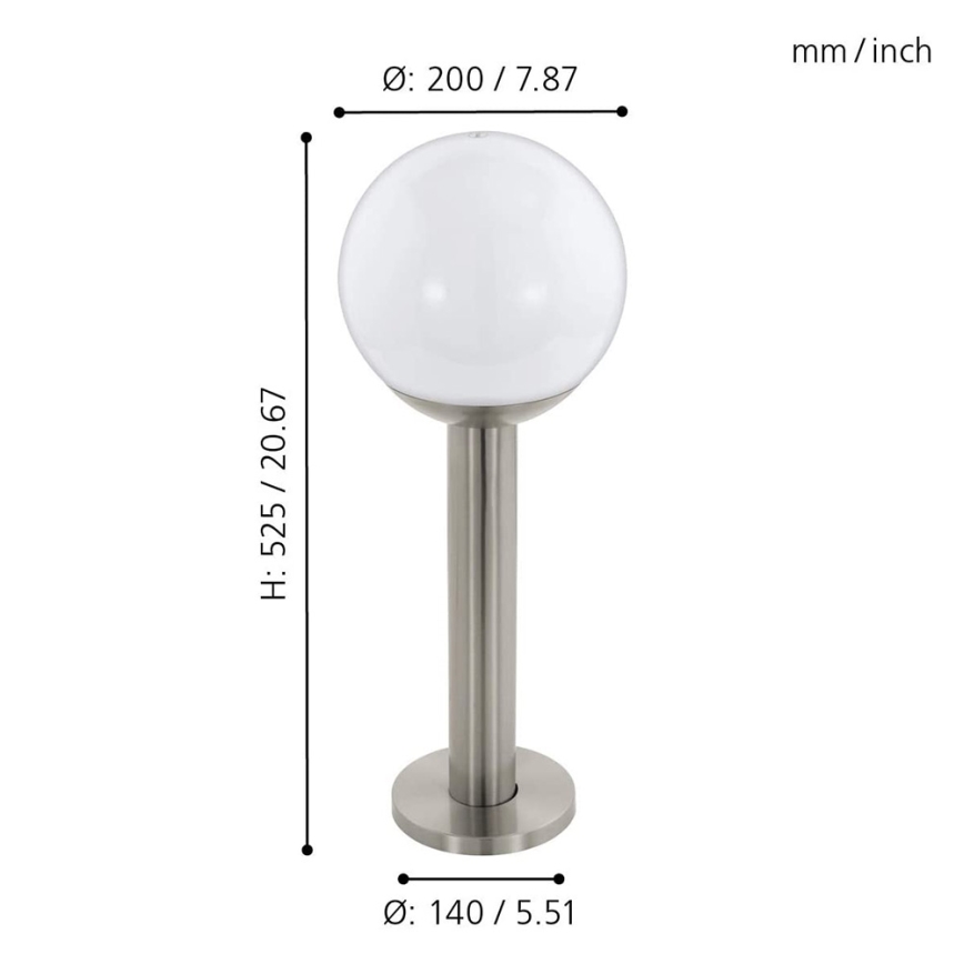 Eglo 97248 - LED-dæmpbar udendørslampe NISIA-C 1xE27/9W/230V 525 mm IP44