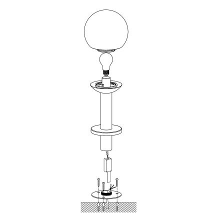 Eglo - LED udendørslampe dæmpbar NISIA-C 1xE27/9W/230V 525 mm IP44