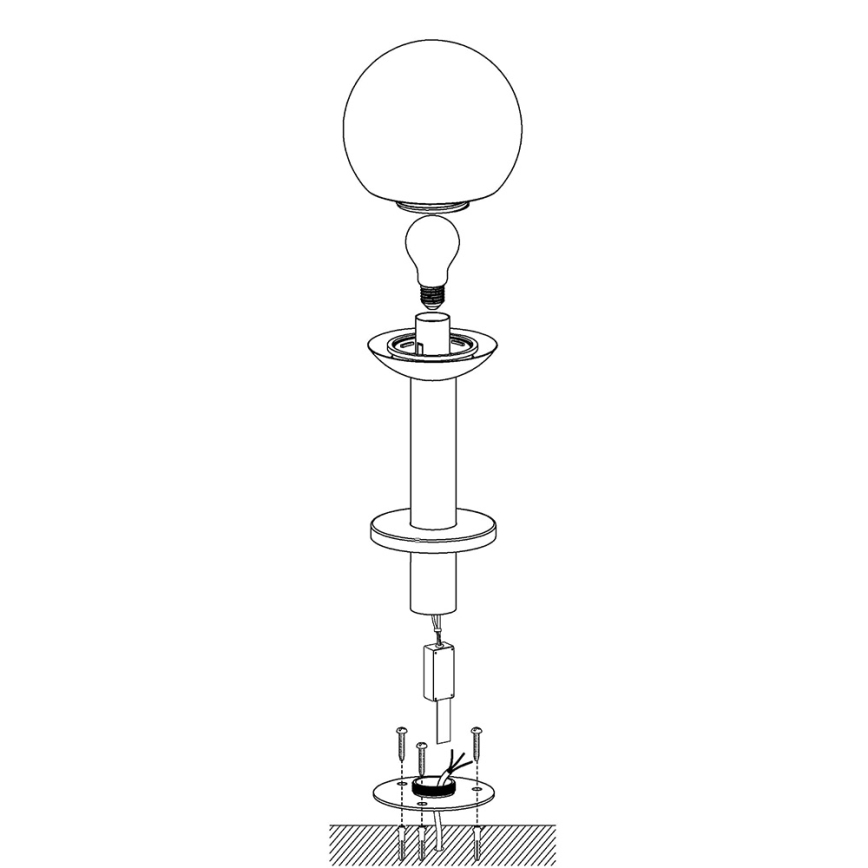 Eglo - LED udendørslampe dæmpbar NISIA-C 1xE27/9W/230V 525 mm IP44