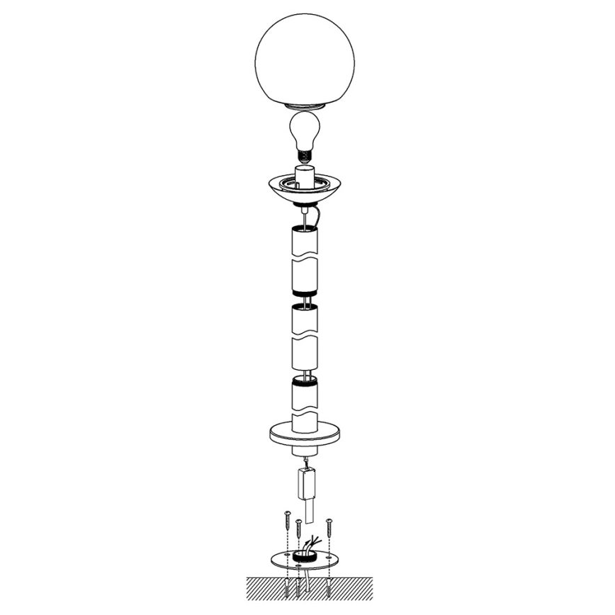 Eglo - LED udendørslampe dæmpbar NISIA-C 1xE27/9W/230V 980 mm IP44