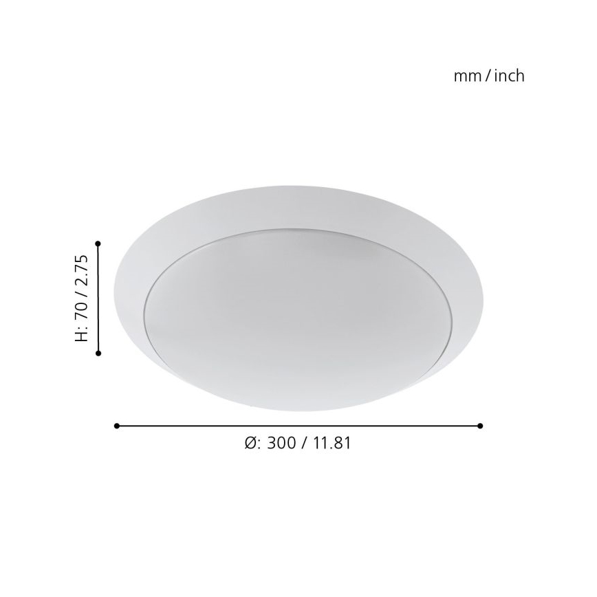 Eglo 97254 - LED badeværelsesloftlampe PILONE LED/11W/230V hvid IP44