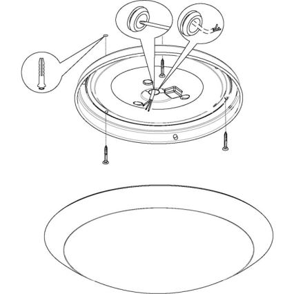 Eglo 97254 - LED badeværelsesloftlampe PILONE LED/11W/230V hvid IP44