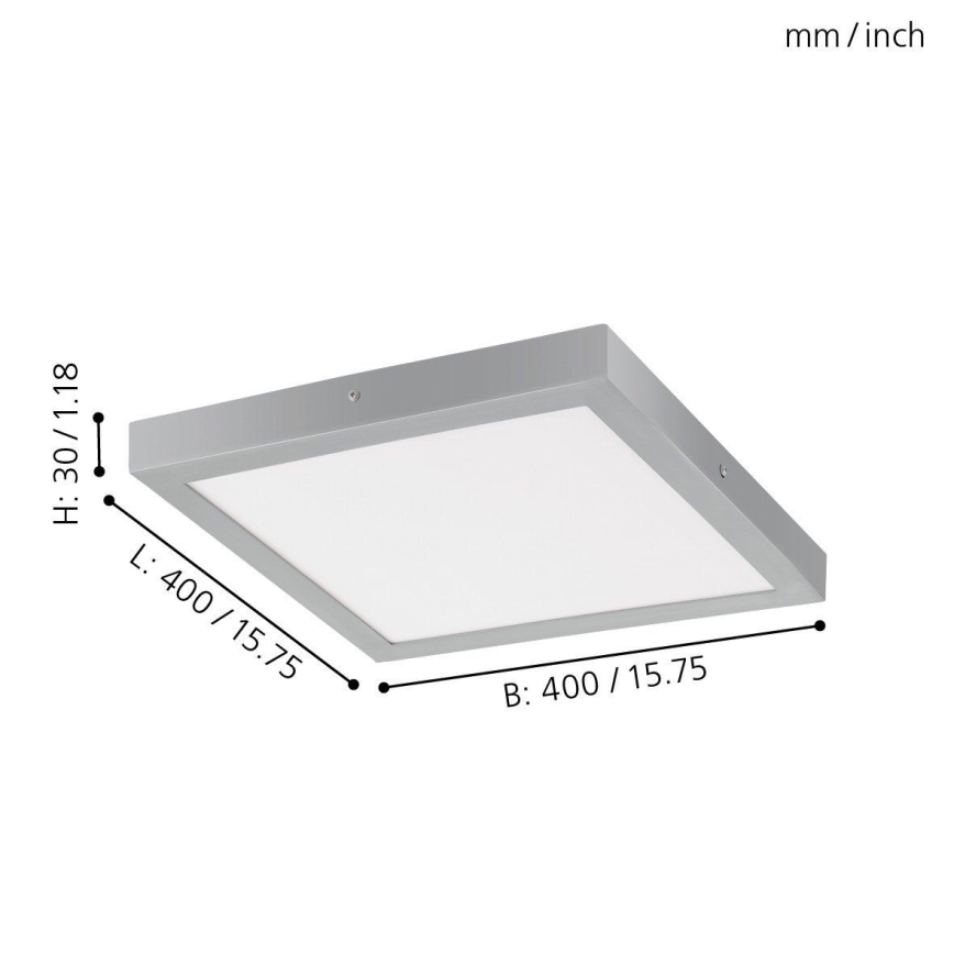Eglo - LED loftsbelysning 1xLED/25W/230V sølv kantet