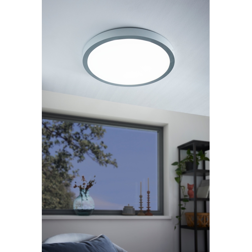 Eglo - LED loftsbelysning 1xLED/25W/230V sølv rund 4000K