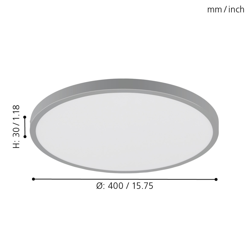 Eglo - LED loftsbelysning 1xLED/25W/230V sølv rund 4000K