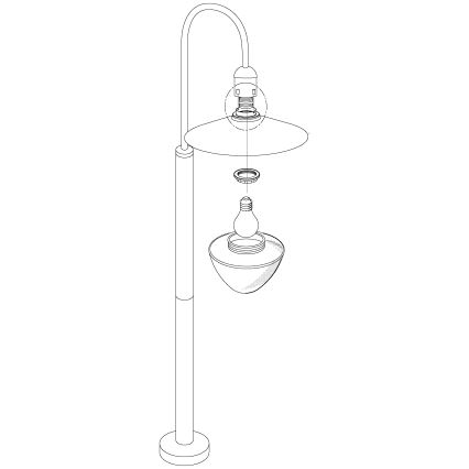 Eglo - Udendørslampe 1xE27/60W/230V IP44