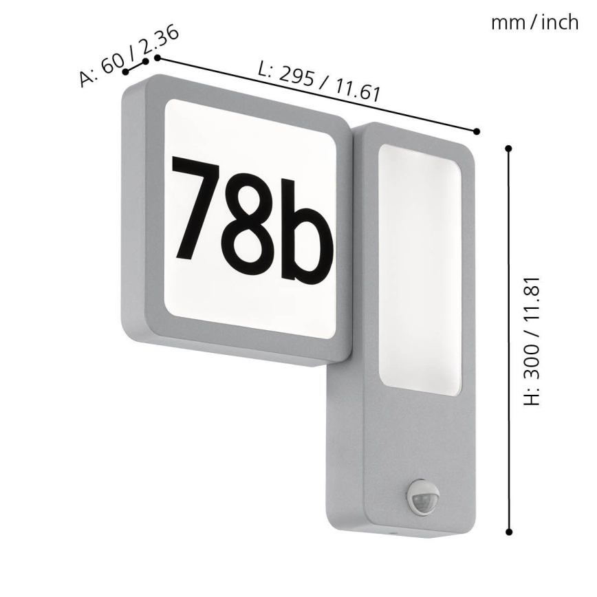Eglo - LED udendørs væglampe 2xLED/2,7W + LED/3,6W/230V IP44