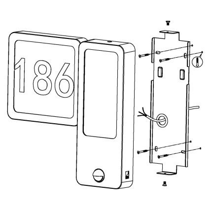 Eglo - LED udendørs væglampe 2xLED/2,7W + LED/3,6W/230V IP44