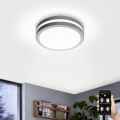 Eglo 97299 - Dæmpbar LED-badeværelseslampe LOCANA-C LED/14W sølv IP44