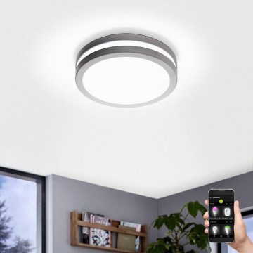 Eglo 97299 - Dæmpbar LED-badeværelseslampe LOCANA-C LED/14W sølv IP44