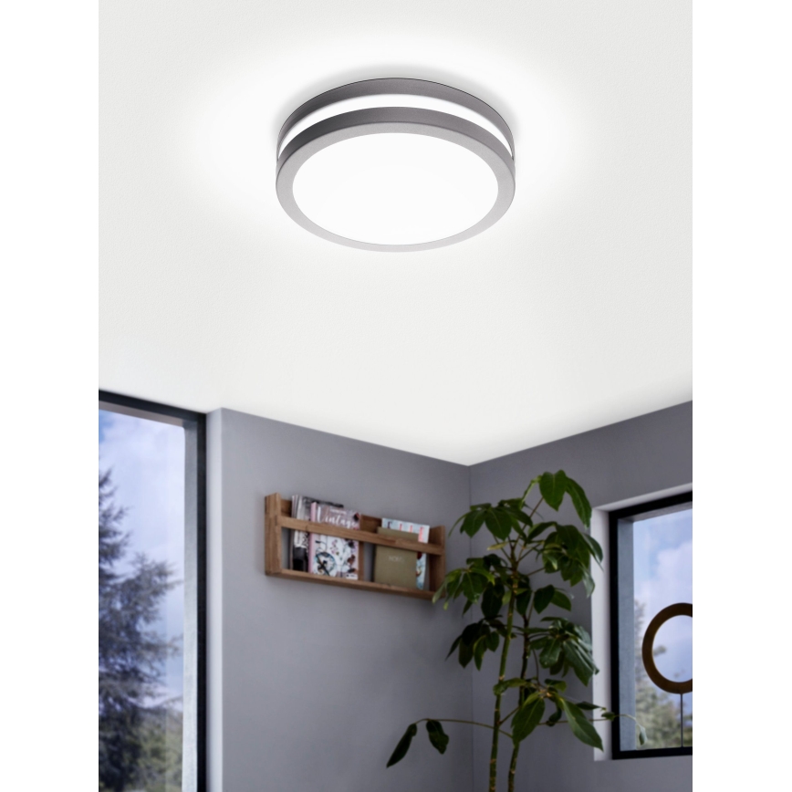 Eglo 97299 - Dæmpbar LED-badeværelseslampe LOCANA-C LED/14W sølv IP44