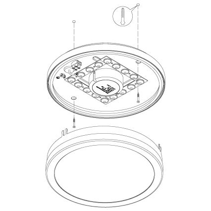 Eglo - LED loftlampe til badeværelse dæmpbar LOCANA-C LED/14W IP44 grå