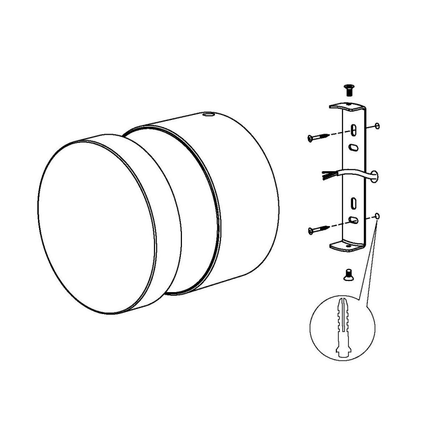 Eglo - LED udendørs væglampe LED/11W/230V sort IP44