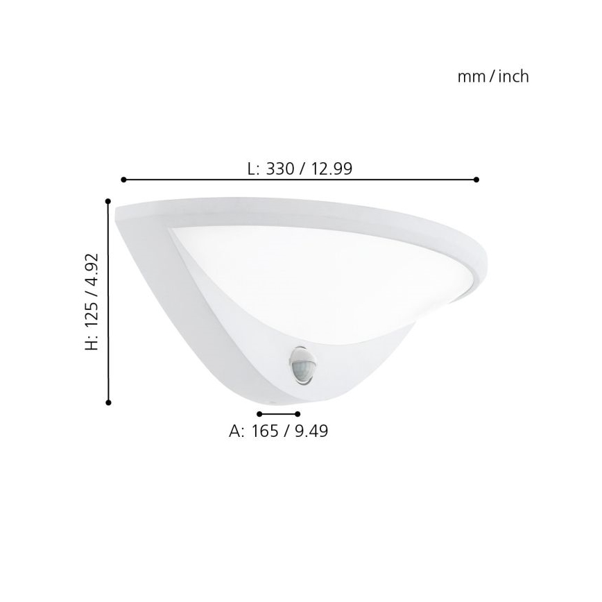 Eglo - Udendørs LED væglampe med sensor 1xLED/9,3W/230V IP44