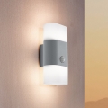 Eglo 97313 - Udendørs LED væglampe med sensor FAVRIA 1 2xLED/5,5W/230V IP44