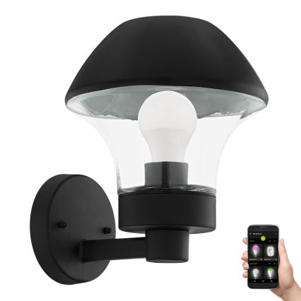 Eglo 97446 - Udendørs LED væglampe dæmpbar VERLUCCA-C 1xE27/9W/230V IP44 Bluetooth