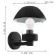 Eglo 97446 - Udendørs LED væglampe dæmpbar VERLUCCA-C 1xE27/9W/230V IP44 Bluetooth