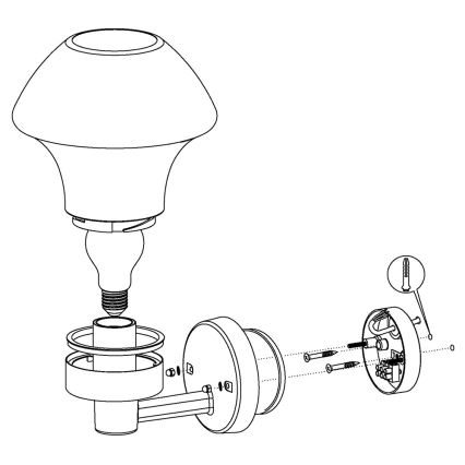 Eglo 97446 - Udendørs LED væglampe dæmpbar VERLUCCA-C 1xE27/9W/230V IP44 Bluetooth