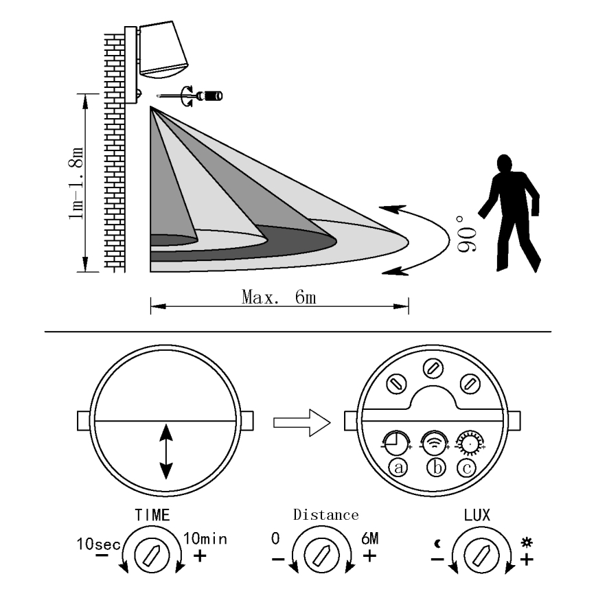 Eglo 97453 - Udendørs væglampe med sensor CALDIERO 1xE27/10W/230V IP44