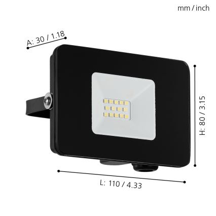 Eglo - LED projektør LED/10W/230V IP65