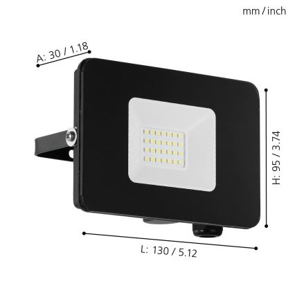 Eglo - LED projektør LED/20W/230V IP65