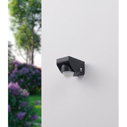 Eglo 97467 - Udendørs bevægelses- og skumringssensor DETECT ME 4 12 m sort IP44