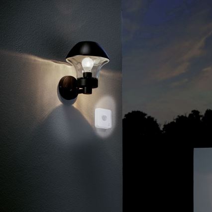 Eglo - Udendørs bevægelses- og skumringssensor CONNECT SENSOR 12 m 3xAA hvid IP44