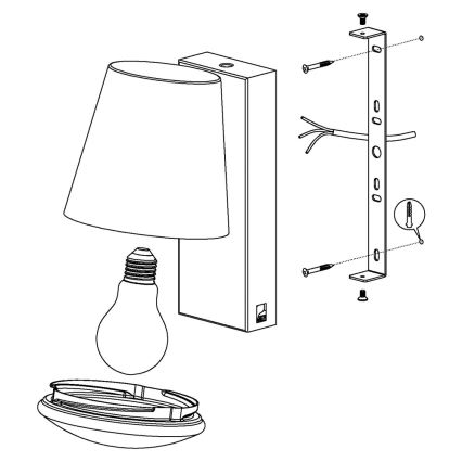 Eglo - Udendørs LED væglampe dæmpbar CALDIERO-C 1xE27/9W/230V IP44