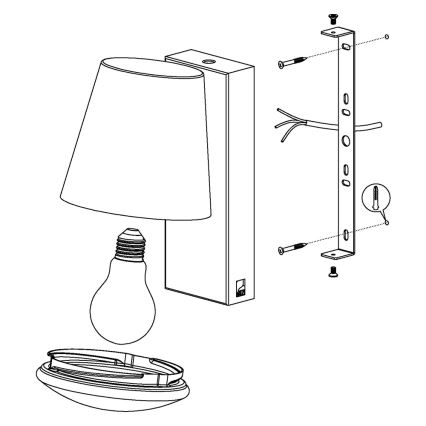 Eglo - Udendørs LED væglampe dæmpbar CALDIERO-C 1xE27/9W/230V IP44