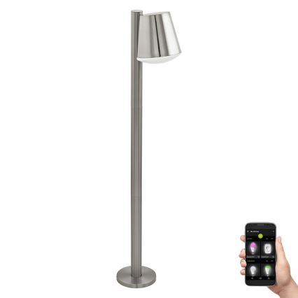 Eglo 97485 - LED dæmpbar udendørslampe CALDIERO-C 1xE27/9W/230V mat krom IP44
