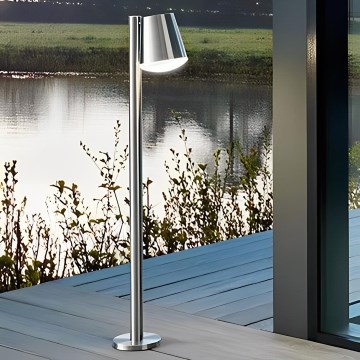 Eglo 97485 - LED dæmpbar udendørslampe CALDIERO-C 1xE27/9W/230V mat krom IP44