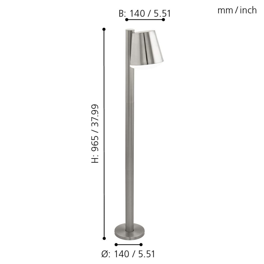 Eglo - LED udendørslampe dæmpbar CALDIERO-C 1xE27/9W/230V mat krom IP44