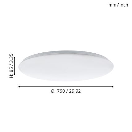 Eglo - LED lysdæmper loftslampe LED/60W/230V