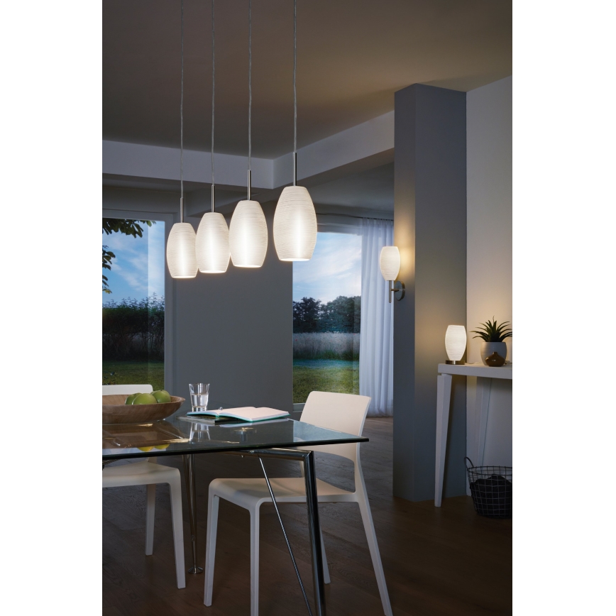 Eglo - Lysekrone i en snor 4xE27/40W/230V