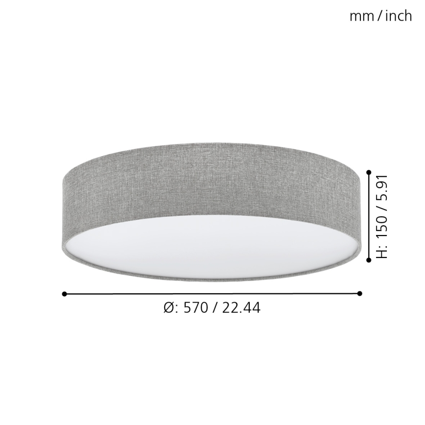 Eglo - Loftlampe 3xE27/60W/230V 57 cm