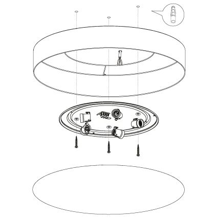 Eglo 97616 - Loftlampe PASTERI 5xE27/60W/230V 76 cm