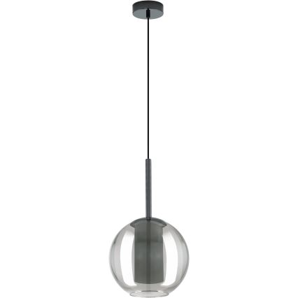 Eglo 97633 - Pendellampe med kabel TINDARI 1xE27/60W/230V røgfarvet sort
