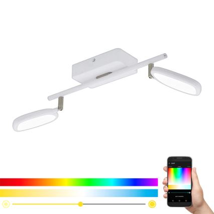 Eglo 97692 - LED RGB spotlampe PALOMBARE-C 2xLED/5W/230V