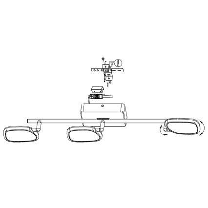 Eglo - LED RGB Spotlampe PALOMBARE-C 3xLED/5W/230V