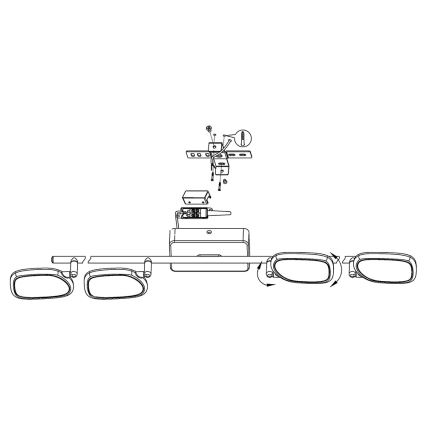 Eglo 97694 - LED RGB Spotlampe PALOMBARE-C 4xLED/5W/230V