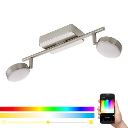 Eglo 97715 - LED RGB Spotlampe dæmpbar CORROPOLI-C 2xLED/5W/230V