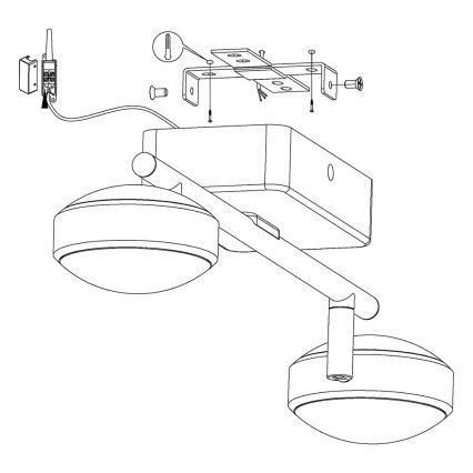 Eglo 97715 - LED RGB Spotlampe dæmpbar CORROPOLI-C 2xLED/5W/230V