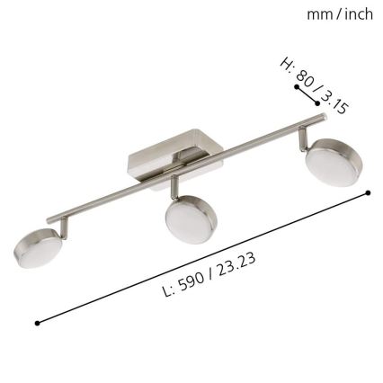 Eglo - LED RGB Spotlampe CORROPOLI-C 3xLED/5W/230V